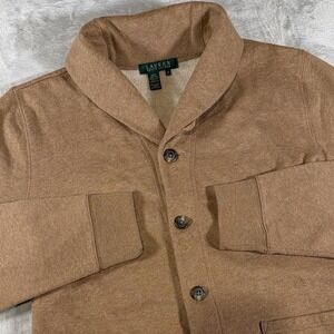 Lauren Ralph Lauren Button Cardigan Jacket | Tan | 1X